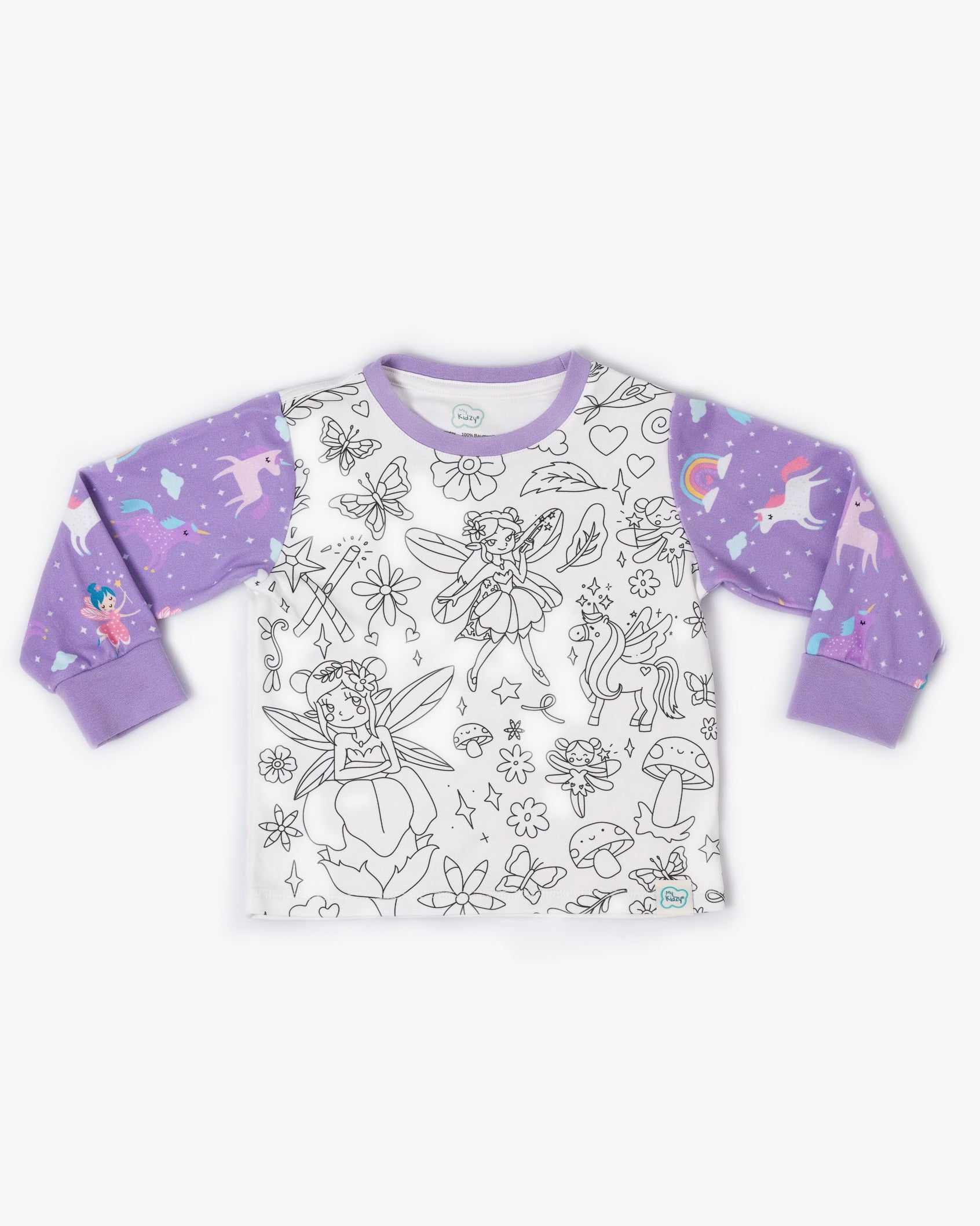 Ausmal-Pyjama für Kinder – Fee Filia | OEKO-TEX® | von MyKidzy