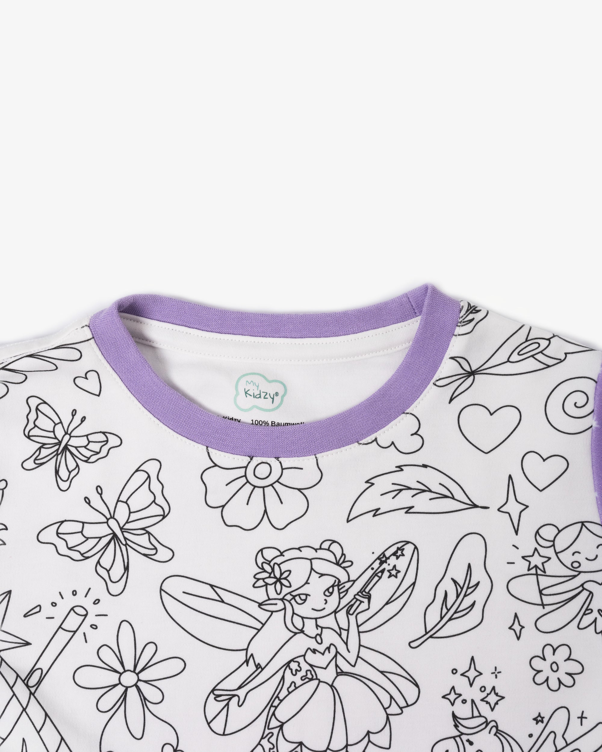 Ausmal-Pyjama für Kinder – Fee Filia | OEKO-TEX® | von MyKidzy