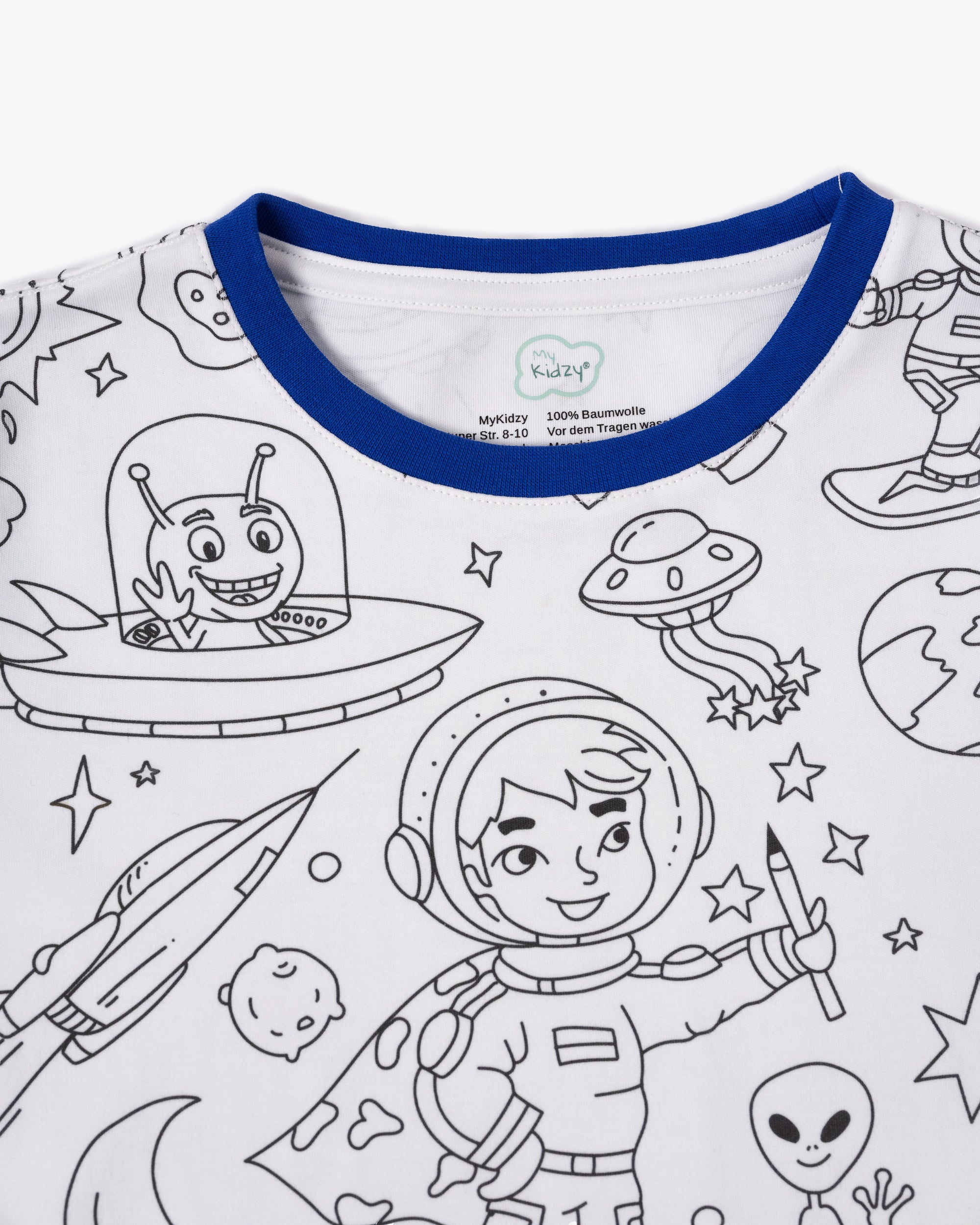 Ausmal-Pyjama für Kinder – Astro Zane | OEKO-TEX® | von MyKidzy