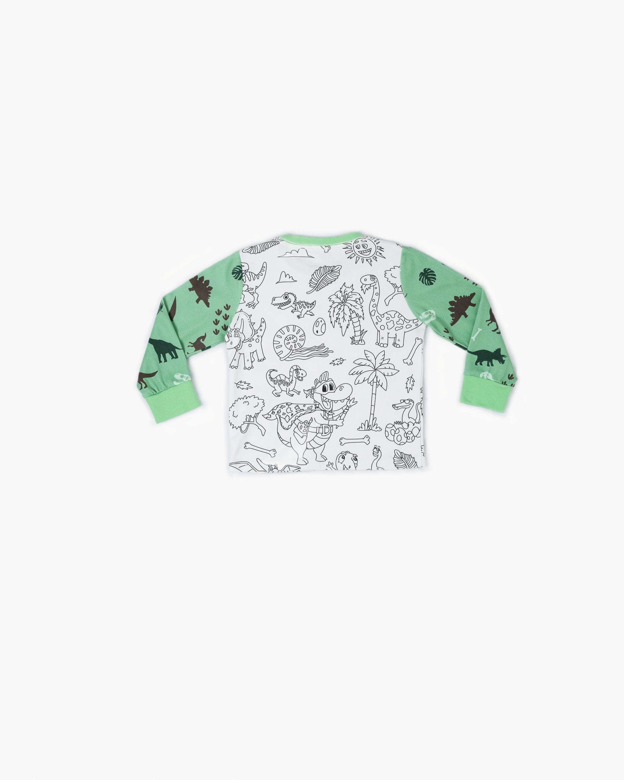 Ausmal-Pyjama für Kinder – Dino Darlo | OEKO-TEX® | von MyKidzy