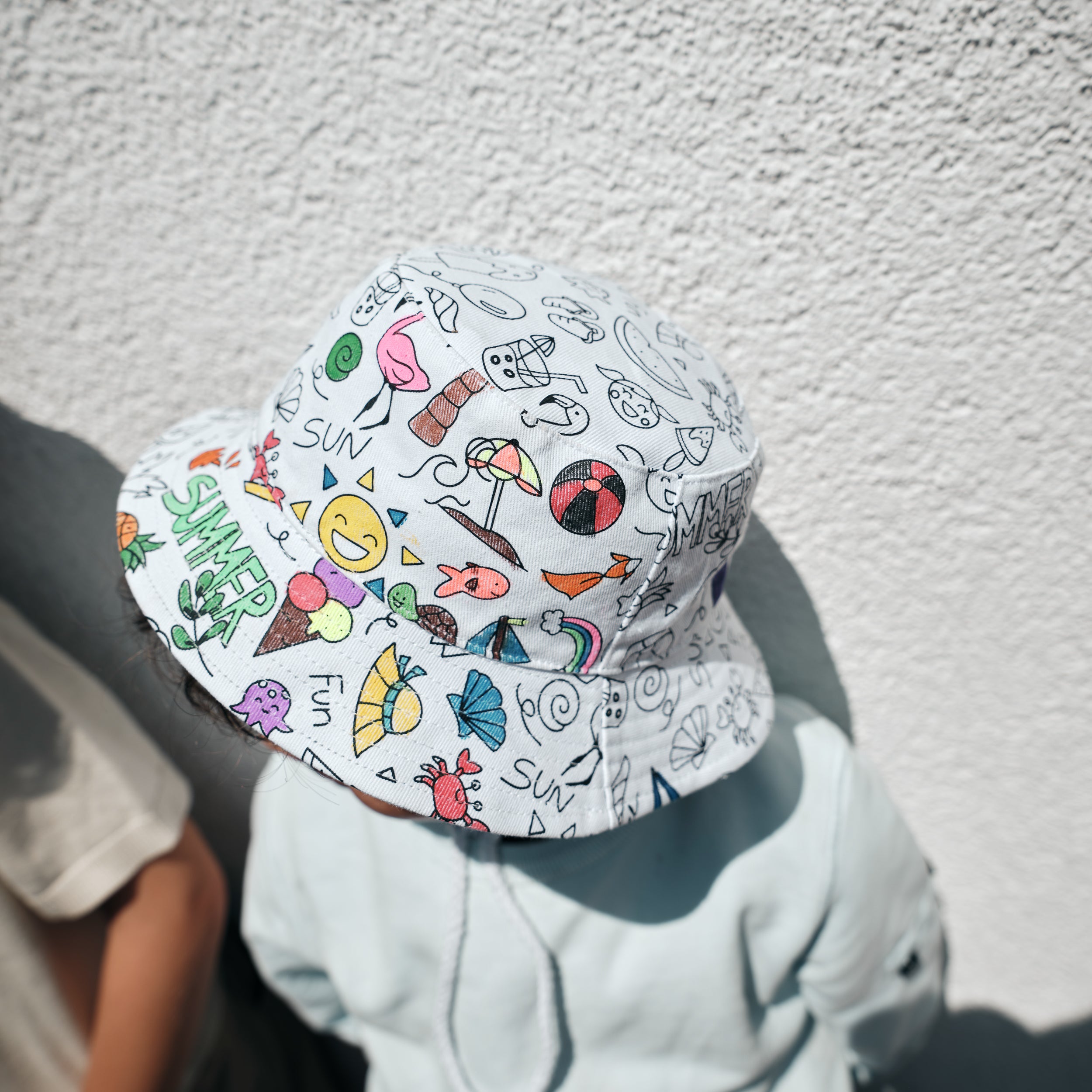 Ausmalbarer Kinder Sonnenhut SOMMER Edition - OEKO-TEX® zertifiziert