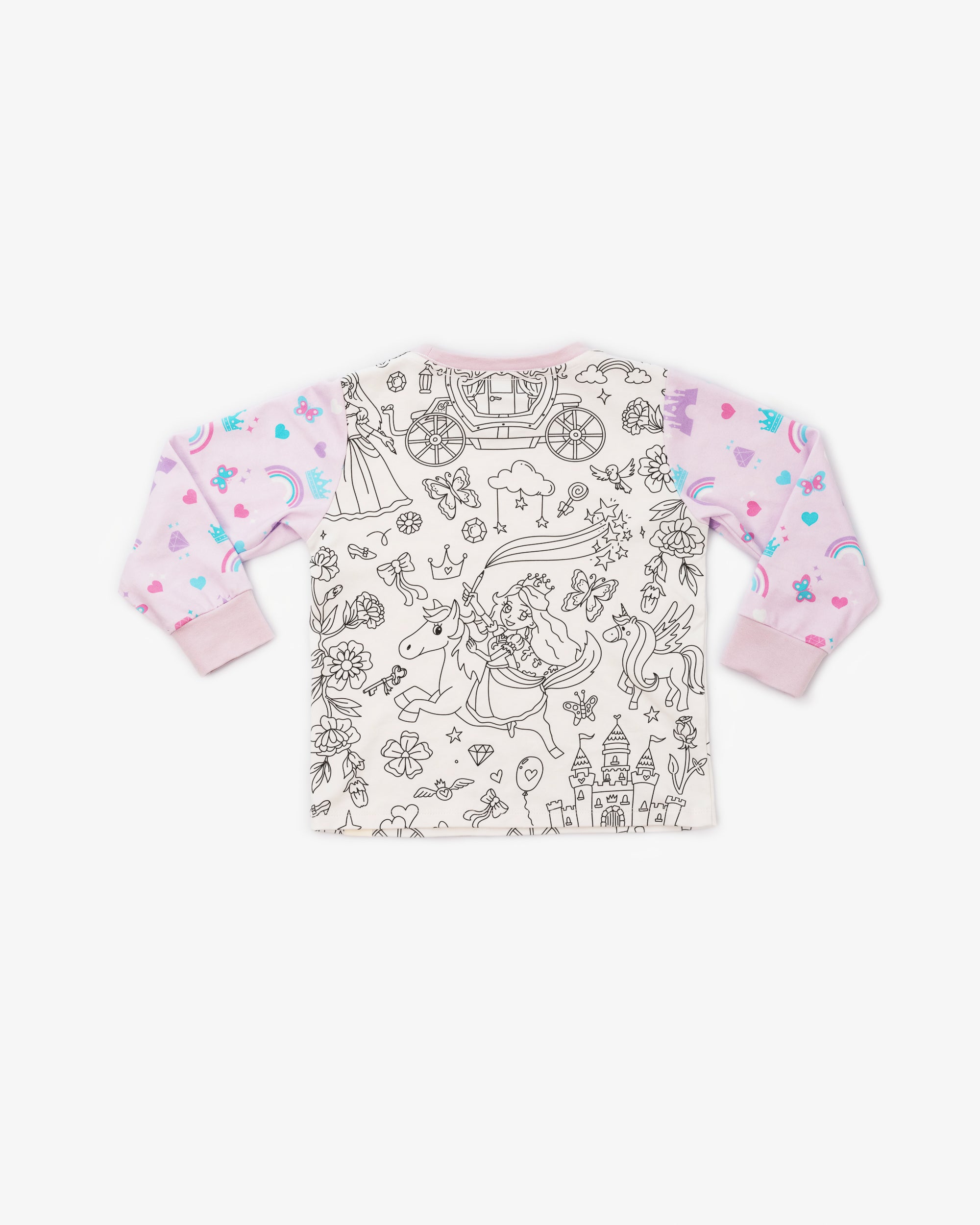 Ausmal-Pyjama für Kinder – Prinzessin Lunea | OEKO-TEX® | von MyKidzy